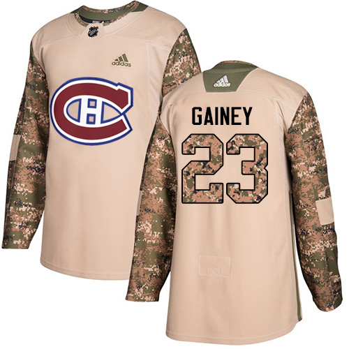 Adidas Canadiens #23 Bob Gainey Camo Authentic Veterans Day Stitched NHL Jersey - Click Image to Close
